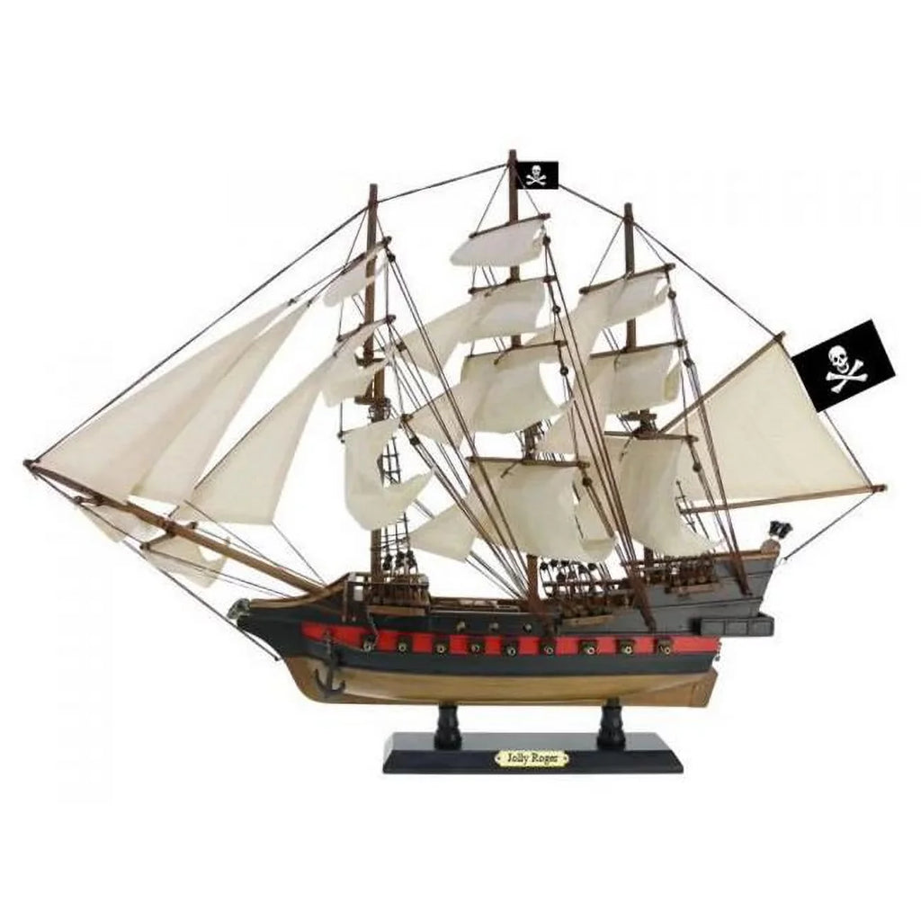 Model Sails Ships Captain Roger Pirate Hooks Wooden 20 Handcrafted in. Model Pan Ship from Jolly Peter White