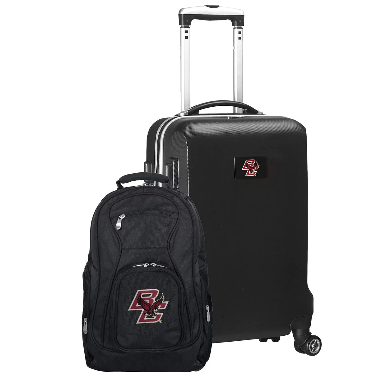 Deluxe Set - Black College Eagles Backpack 2-Piece Boston Carry-On and