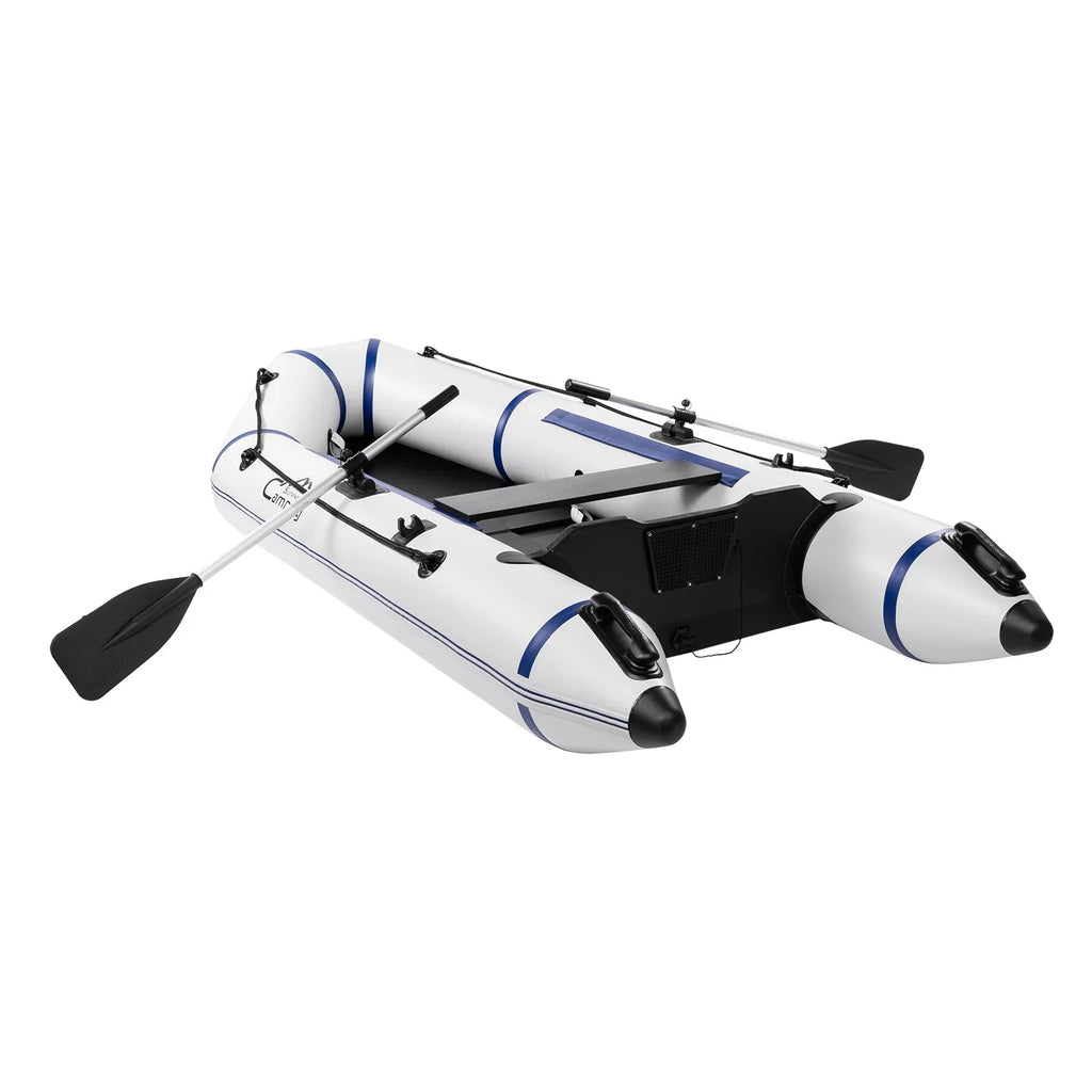 7.5 Zimtown with Oars Gray/White Adult Inflatable Boat, ft and Fishing Pump,