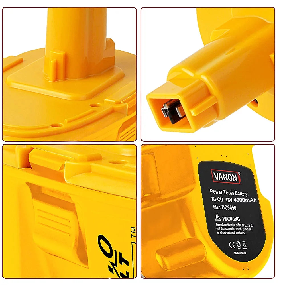 DC9096 with 18v Battery DC9099 DC9096 DC9098 2Packs Dewalt Compatible DW9098 DW9099 Batteries 4.0Ah XRP