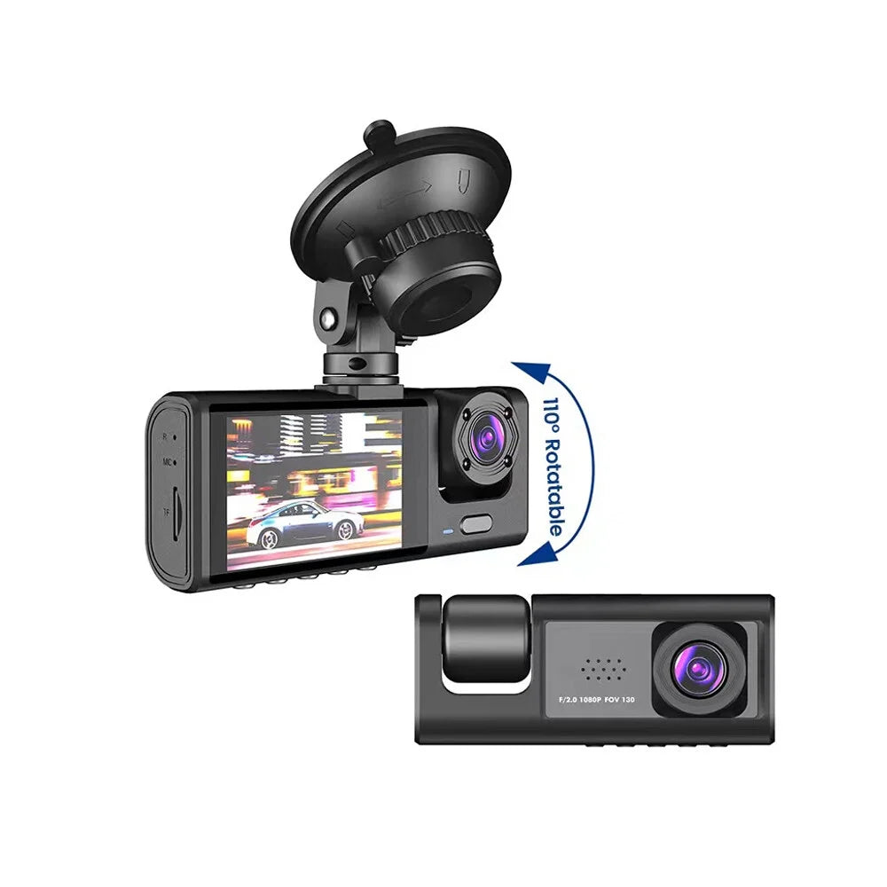 WiFi One-Key Support Lock Screen 1080P Inside & Inch & Camera Dash Recording version 2 Driving Rear Front Dashcam DVR Night-Vision Loop Camera Recorder