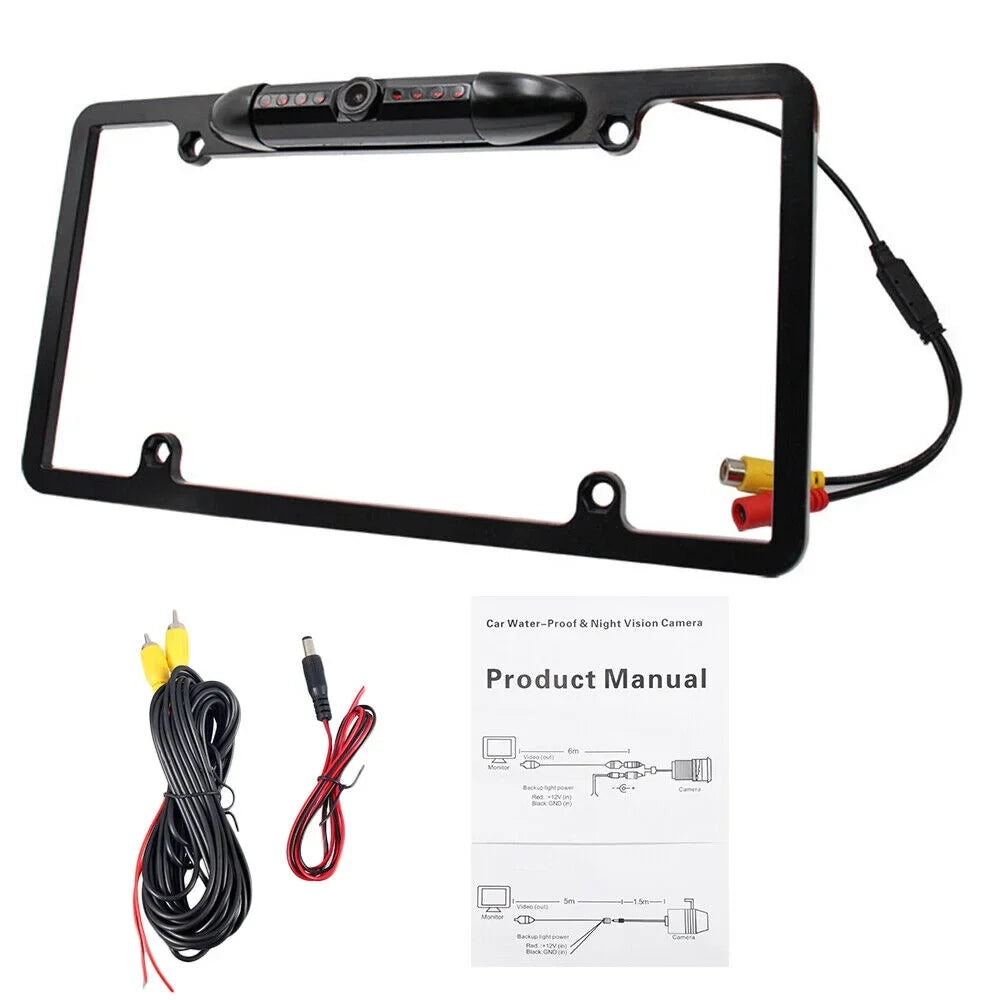 Camera Backup Vision Car Night - License View Plate Frame Rear