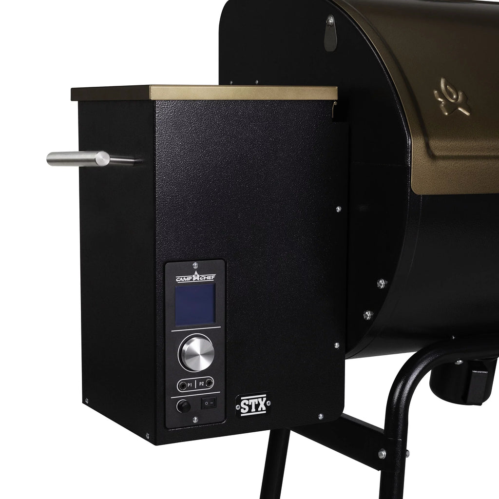 Smoke - Camp Ash Patented PID Smoker Controller Pellet Feature, Cleanout with Chef Grill Temperature 10 Bronze PG24STXB Settings,