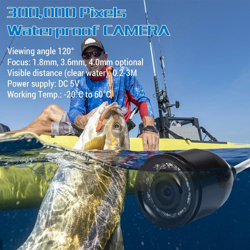 Fishing Fishing 300,000 Suitable Camera Night Vision 120° Lixada Digital View Pixels Underwater Ice/River 4.3in for LCD