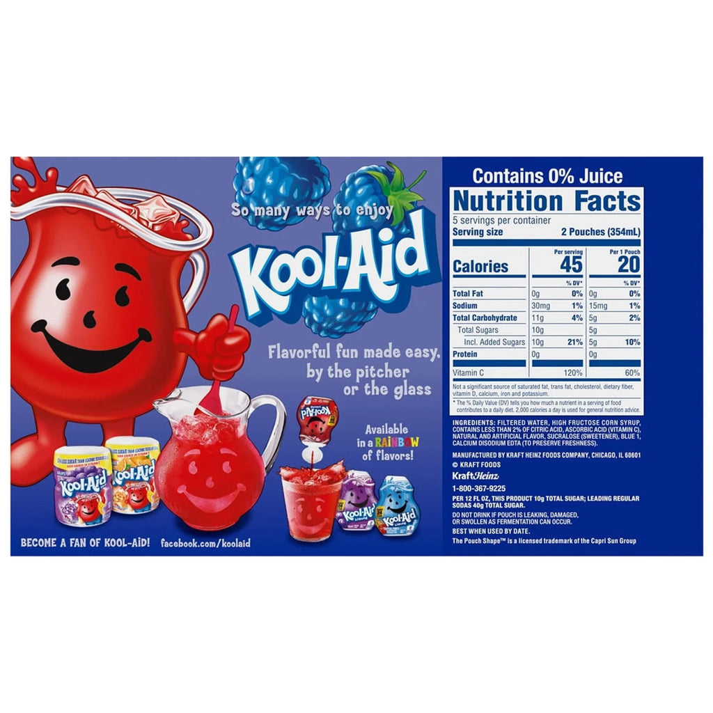 of Drink, (Pack Fruit Raspberry Jammers Kool-Aid 6) Blue