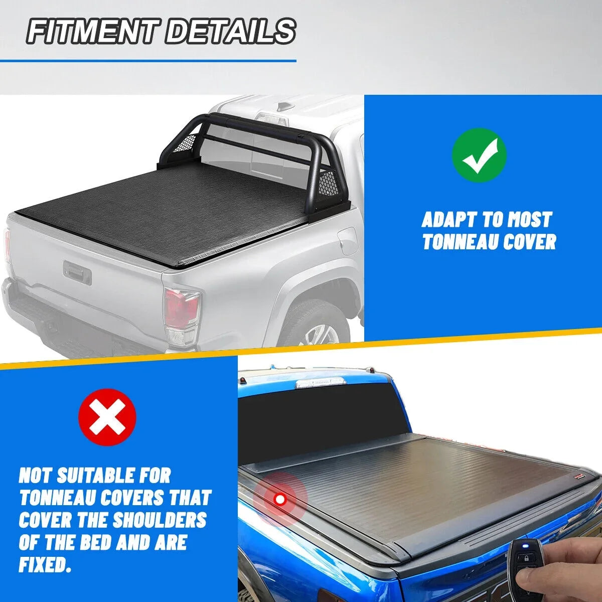 Bar For Sport silverado/GMC 2019-2023 sierra Rack Truck Bar 62.9-74.7" Bed Chase Fit 1999-2013 and Chevy Adjustable Roll