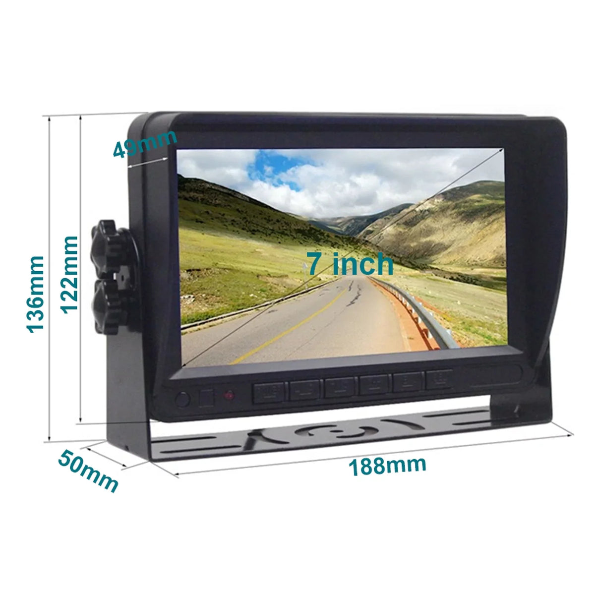 Trailer Camera Wireless Truck Rear 1080P 1CH AHD Kit Backup for 7" View Display