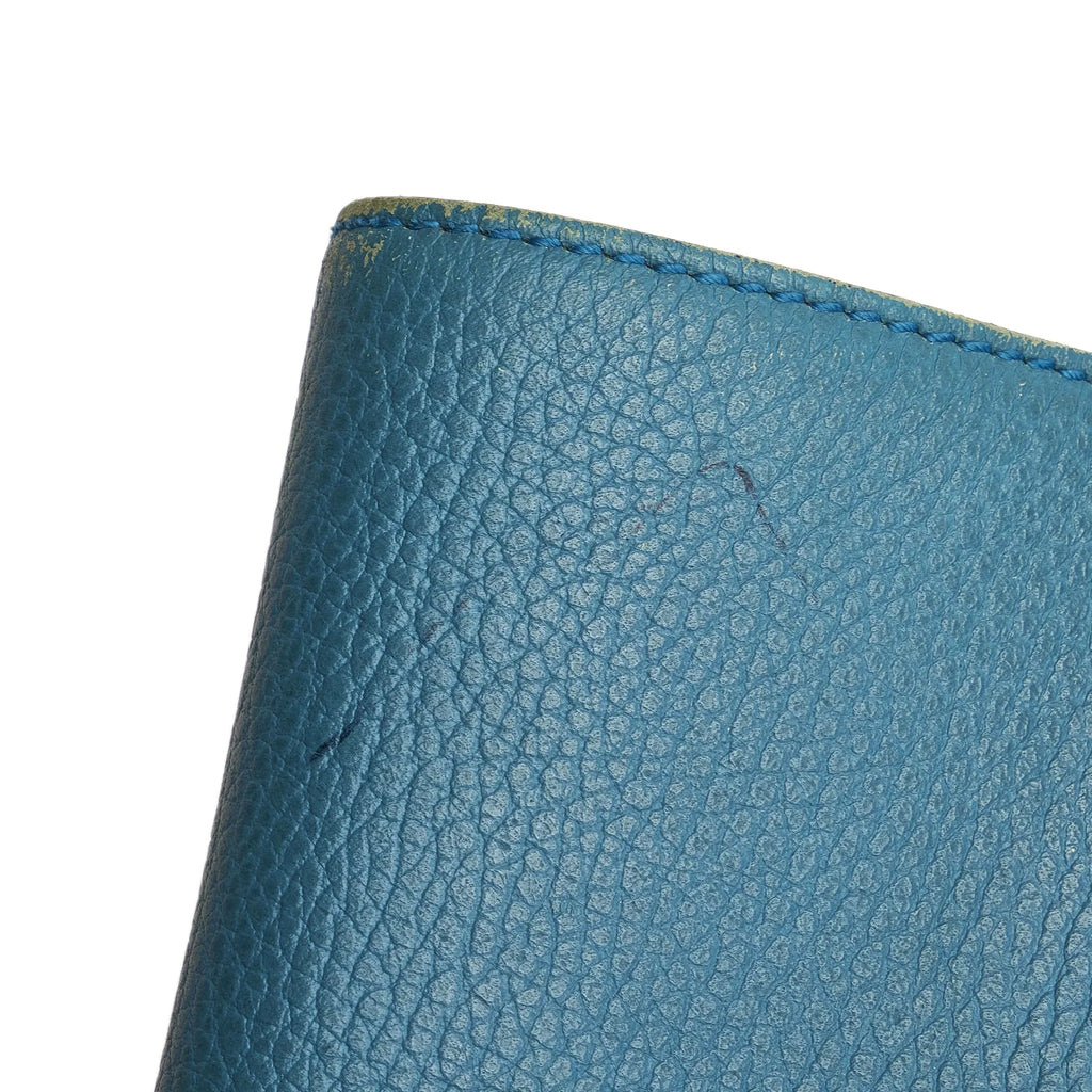 Swing Tote Blue Calf Women Bag Authenticated Leather Pre-Owned Medium (Good) Gucci