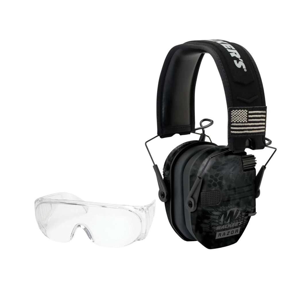 Razor Walker's Camo) Shooting Kit Series Muffs (Kryptek Patriot Slim w/Glasses