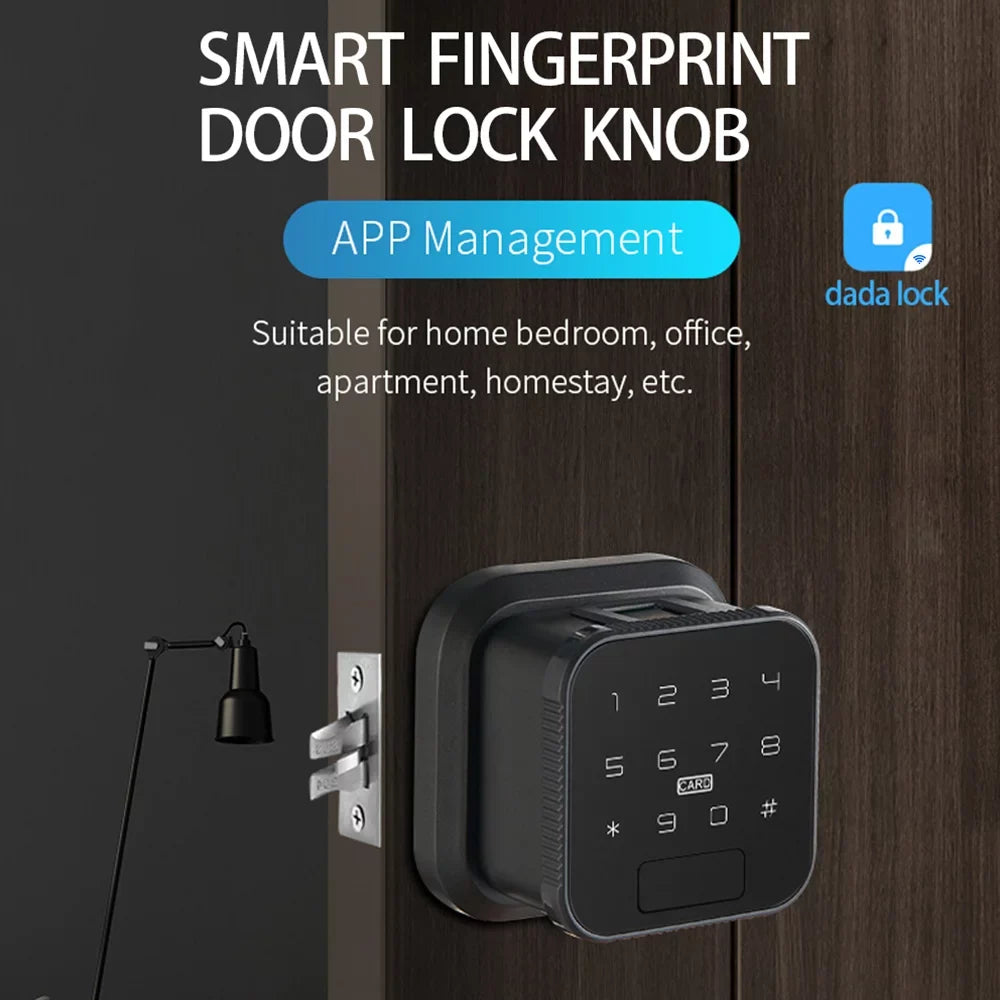Door Smart Electronic Lock Handle with Lock Compatible Door Fingerprint Fingerprint Lock Walmeck Lock Lock with Door Smart Keypad Lock Deadbolt Lock Door DADA