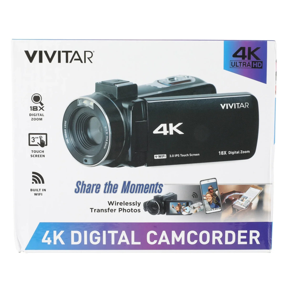 Camera, Vision, Remote Night Control Video Vivitar 4K HD Digital WIFI,