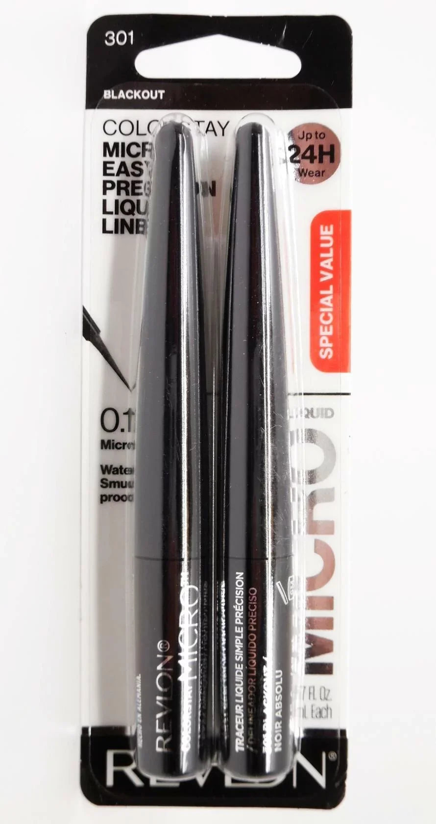 Line ColorStay Eyeliner - Easy Blackout 301 2pk Precision Micro Liquid - REVLON