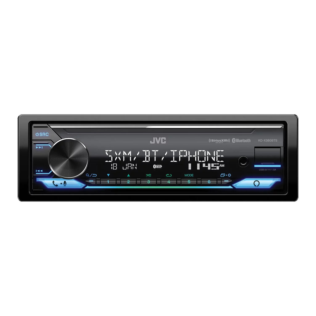 JVC Unit, Alexa KD-X380BTS Media Single-DIN Car SiriusXM In-Dash and Receiver Ready Digital with KD-X380BTS Bluetooth, Built-in,