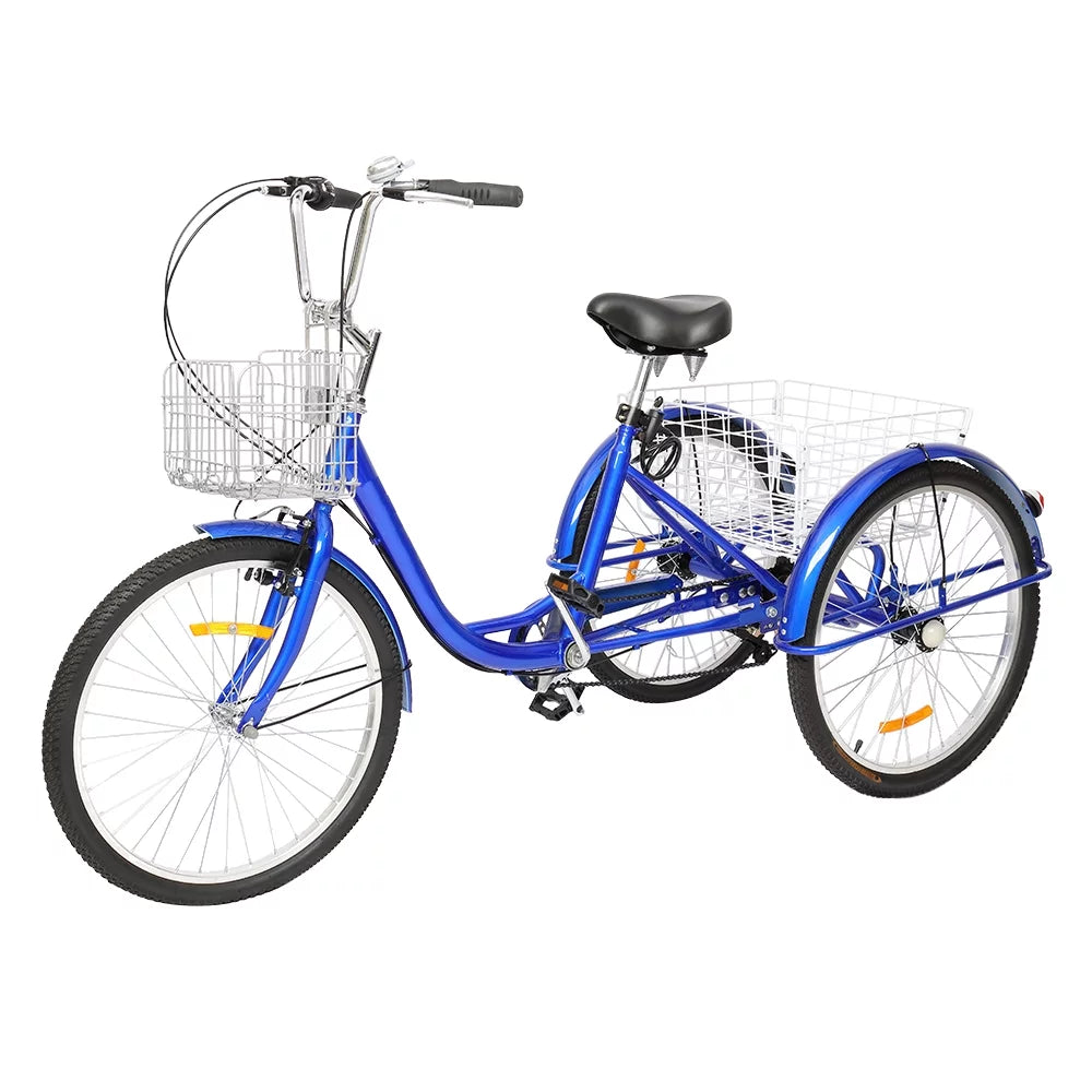 Blue SalonMore Wheel Tricycle Women's Adult 26-Inch Men's Bike,