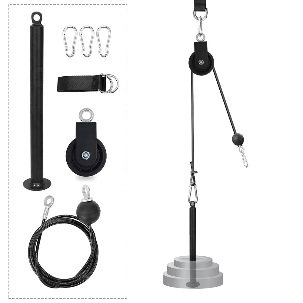 System Gym Detachable Arm 360 Tomfoto Degree Triceps Rotation Super-Silent Loading Strength Attachment with Pin Cable Upgraded Home Machine Fitness Biceps Pulley Pulley Training Equipment Workout