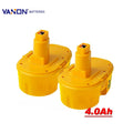 DC9096 with 18v Battery DC9099 DC9096 DC9098 2Packs Dewalt Compatible DW9098 DW9099 Batteries 4.0Ah XRP