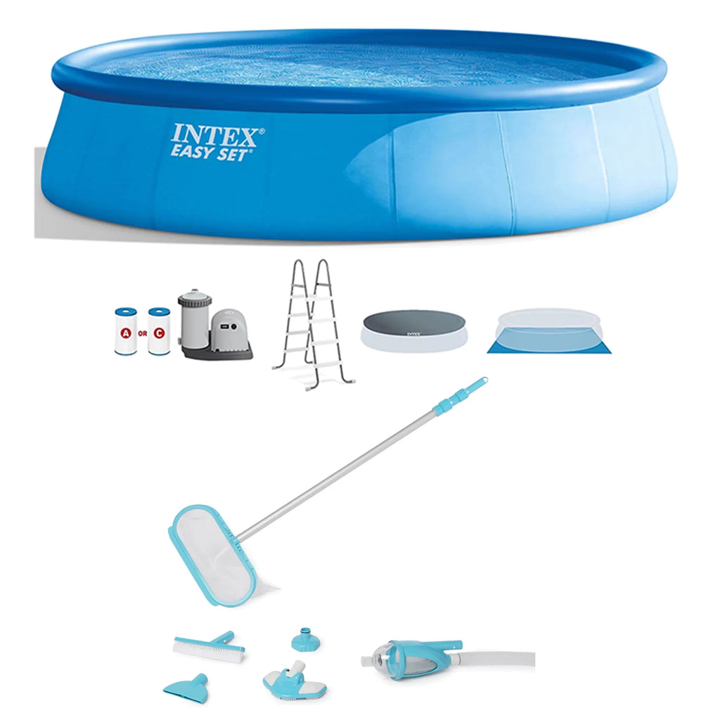 Pool Pump, Easy Kit & Maintenance Set Inflatable 18'x48" Ladder Intex with