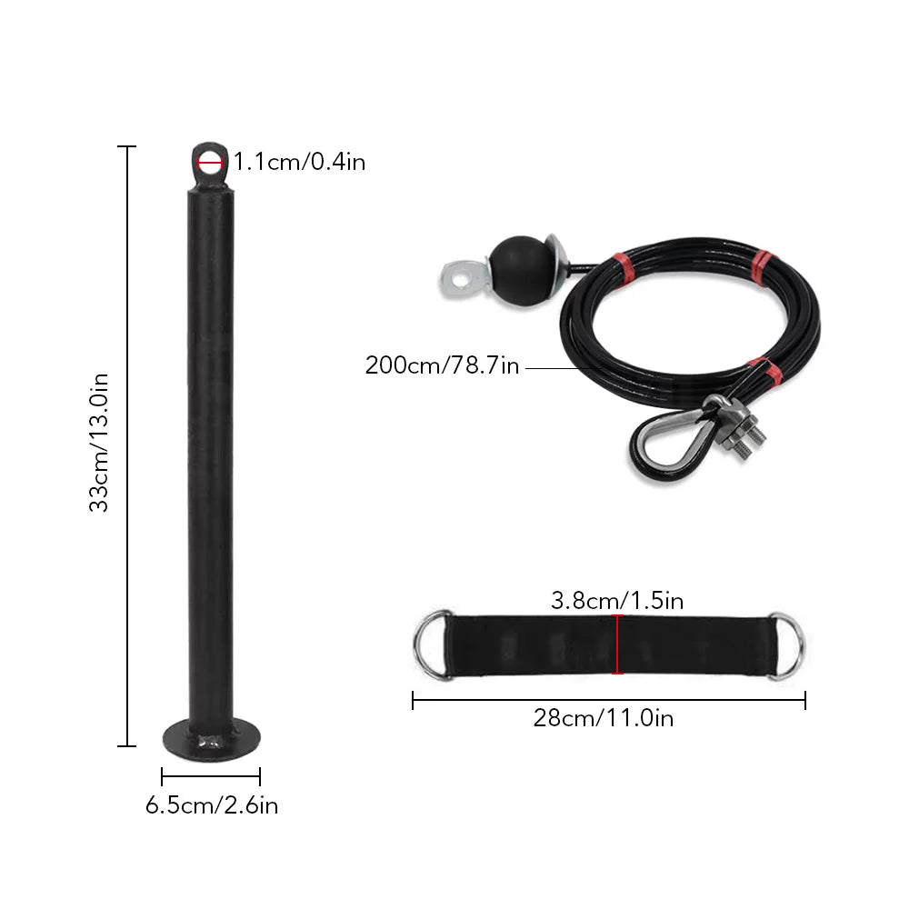 System Gym Detachable Arm 360 Tomfoto Degree Triceps Rotation Super-Silent Loading Strength Attachment with Pin Cable Upgraded Home Machine Fitness Biceps Pulley Pulley Training Equipment Workout
