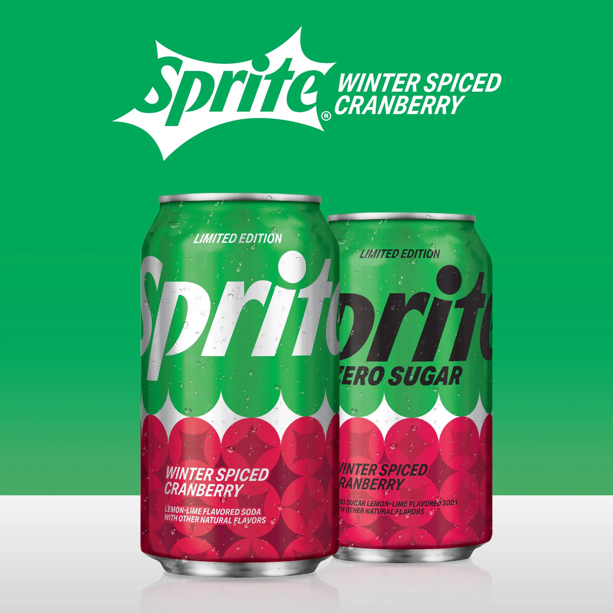 Sprite Pack Winter Cans 12 12 oz, fl Spiced Pop, Soda Cranberry