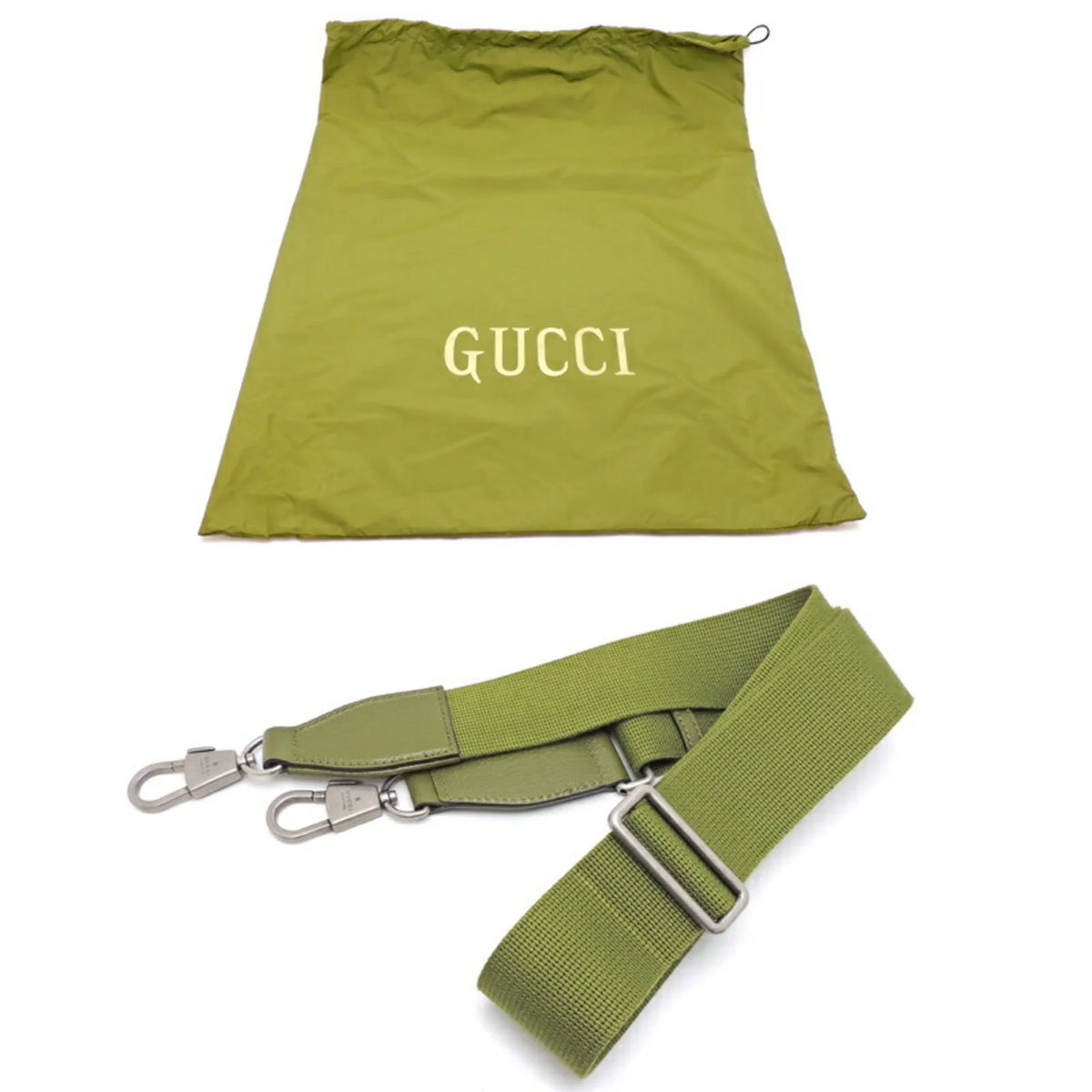 (Day Forest Ladies 696043 Nylon Off Recycled Bag The (Good) Lining Green Gucci Pre-Owned Tote Only) Grid Medium GG