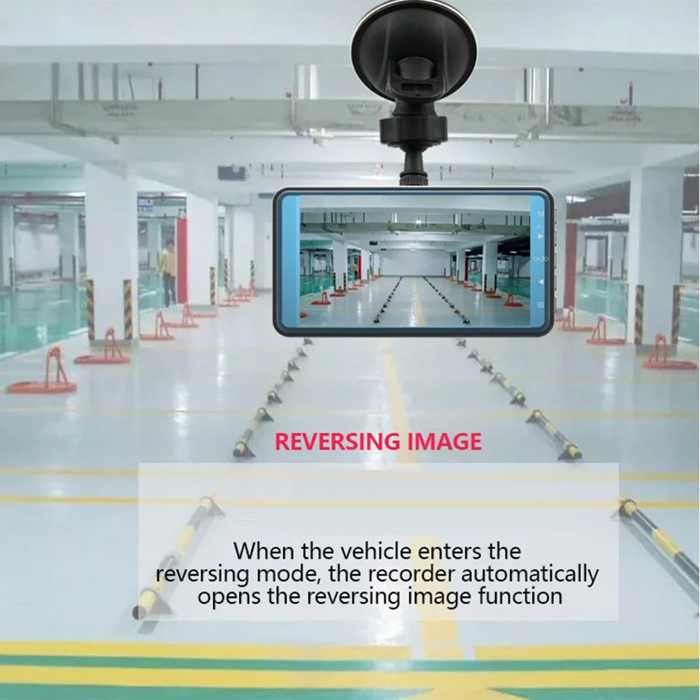 Screen Car Dual G-Sensor Dash Front Rear DVR Touch 4\\\" Recorder 1080P Cam Camera