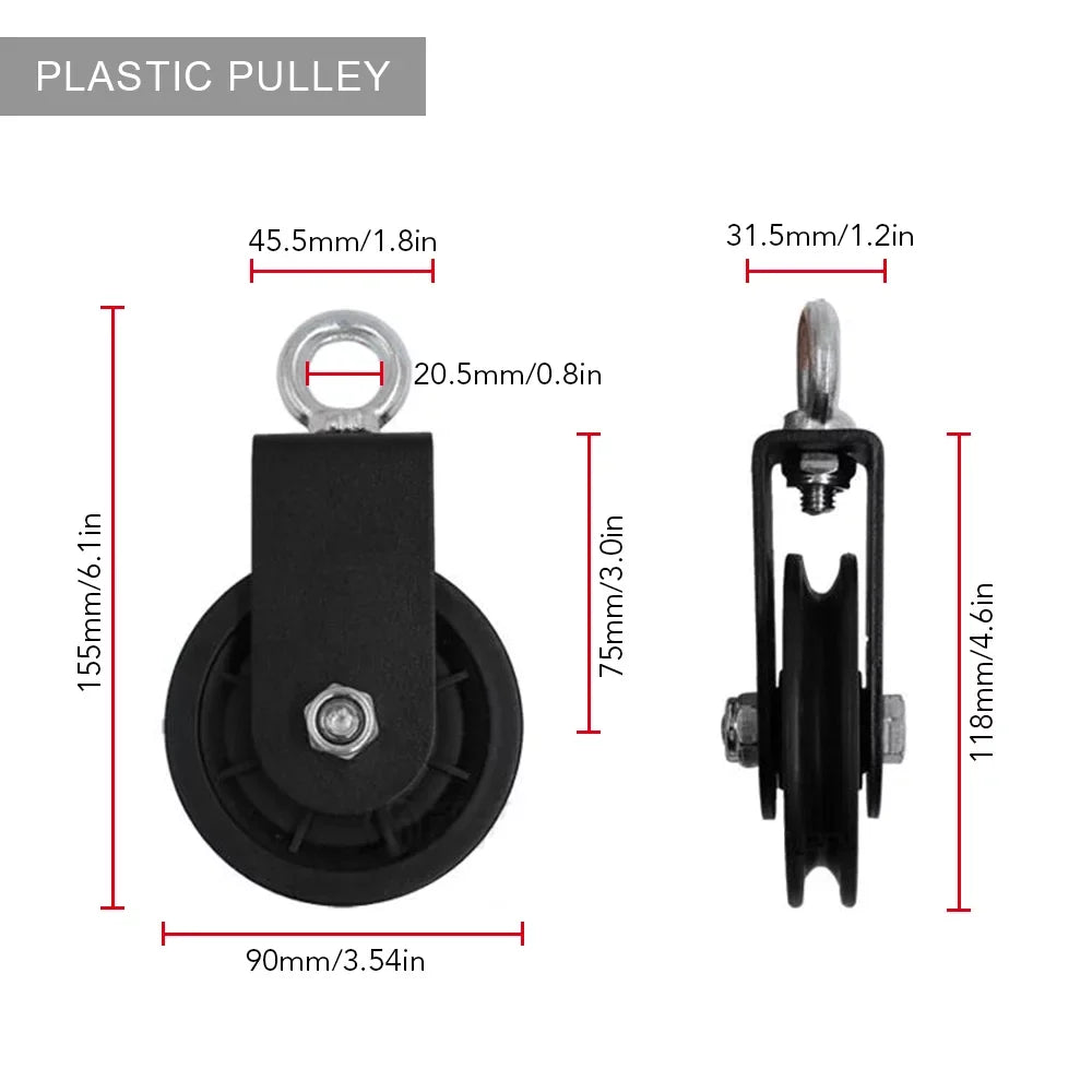 System Gym Detachable Arm 360 Tomfoto Degree Triceps Rotation Super-Silent Loading Strength Attachment with Pin Cable Upgraded Home Machine Fitness Biceps Pulley Pulley Training Equipment Workout
