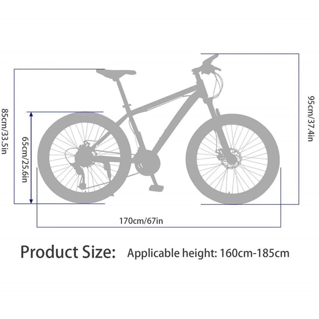 Mountain Bike, 21 Road Hybrid Dinling Bicycle, wheel, 26-inch speeds Black-White