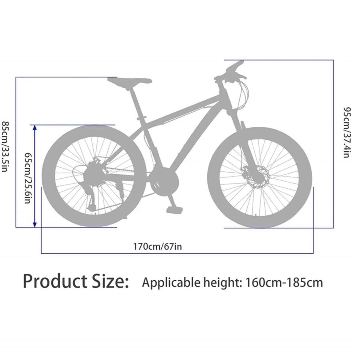Mountain Bike, 21 Road Hybrid Dinling Bicycle, wheel, 26-inch speeds Black-White
