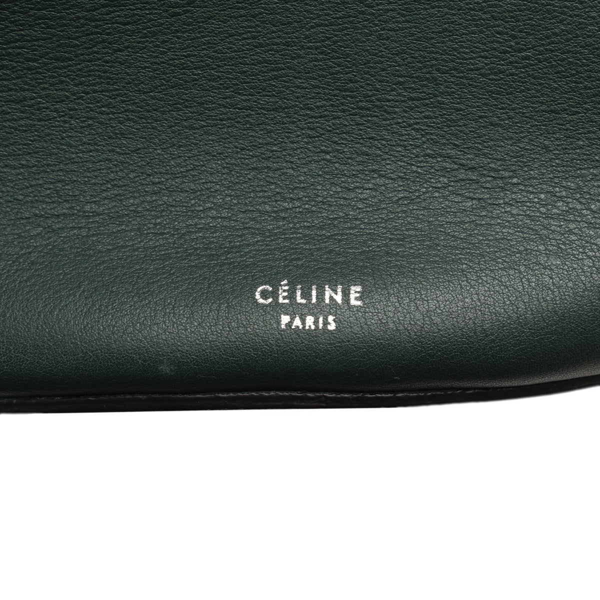 Bag Green (Good) DrawstringBag Pre-Owned Bucket Unisex Calf Bag Big Leather Authenticated Celine Bucket