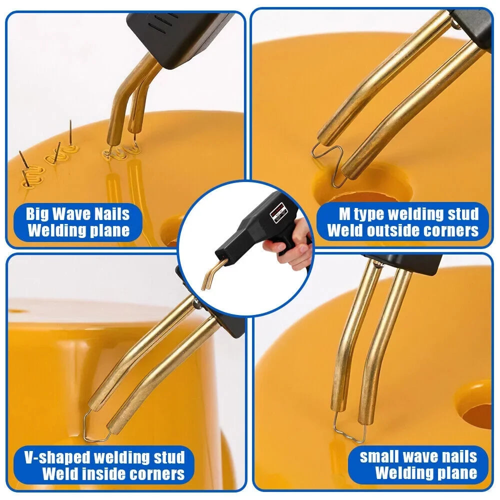 Hot Repair Gun Staples Welder Machine Welding Kit Bumper Stapler Plastic Car 600