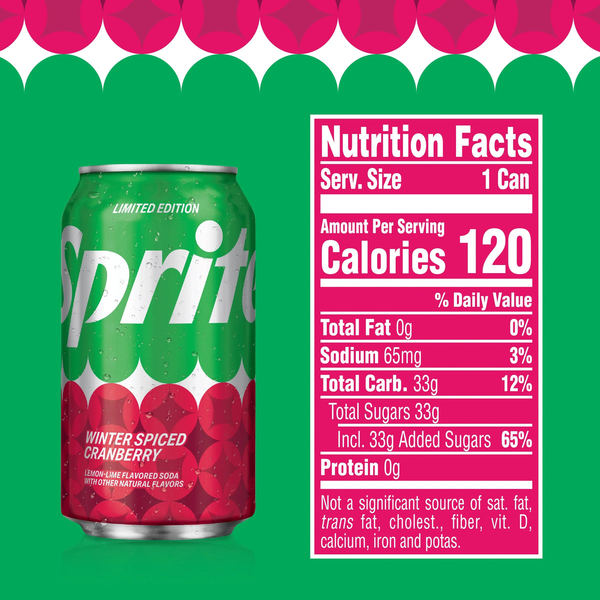 Sprite Pack Winter Cans 12 12 oz, fl Spiced Pop, Soda Cranberry