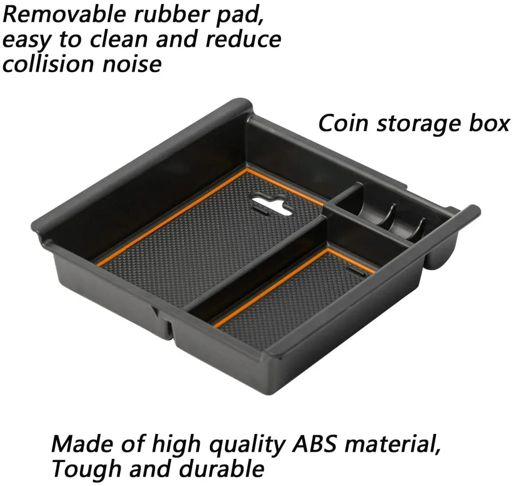 Material Console Compatible 3rd 2023 Insert 2016-2019 Armrest Box Accessory Tacoma Center 2020 2021 Organizer Tray Toyota with 2022 EDBETOS Gen ABS Trim) (Orange