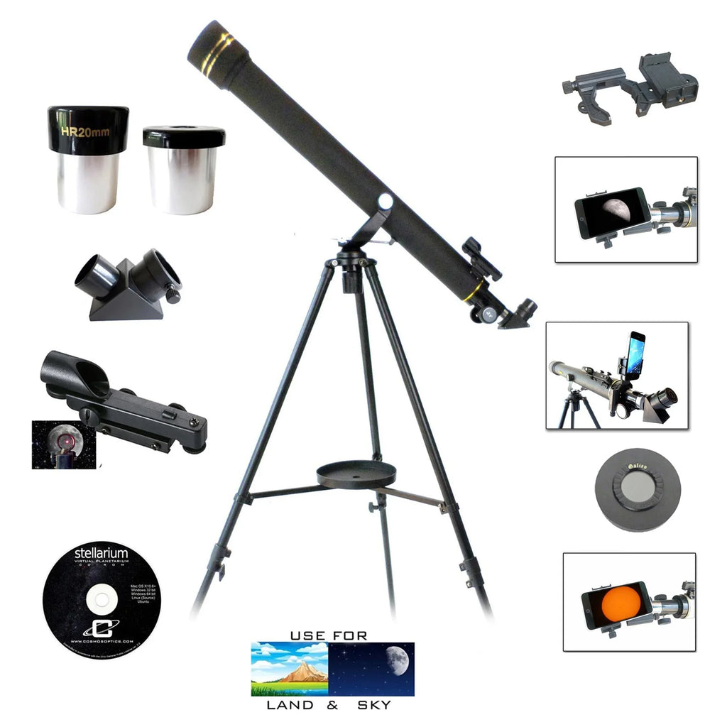 Filter 800mm and Solar telescope x 60mm Adapter Smartphone Day/Night with Cassini kit Cap