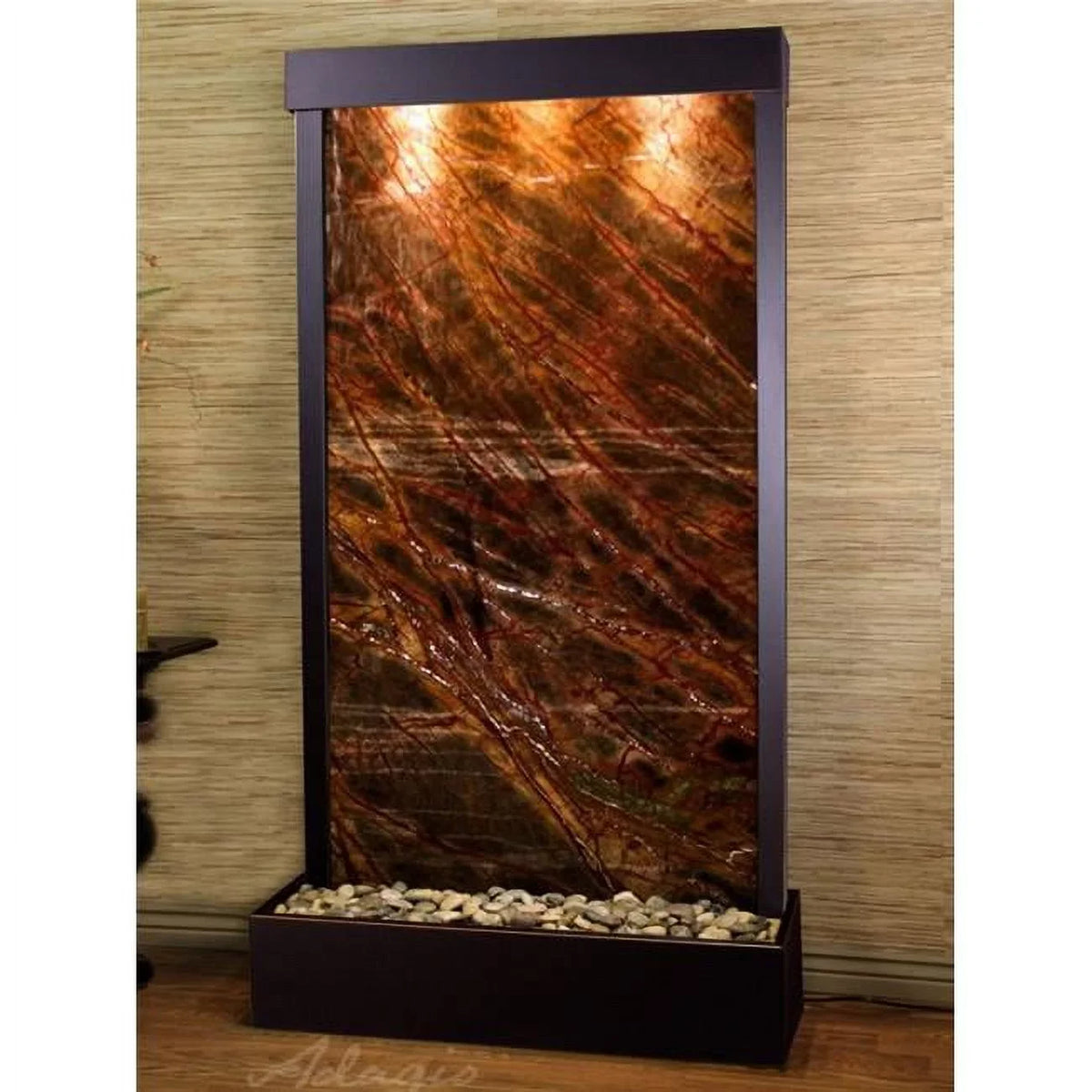 Adagio Mount Flush Standing Fountain Copper-Brown-Marble Tranquil River Blackened - Free TRF1506