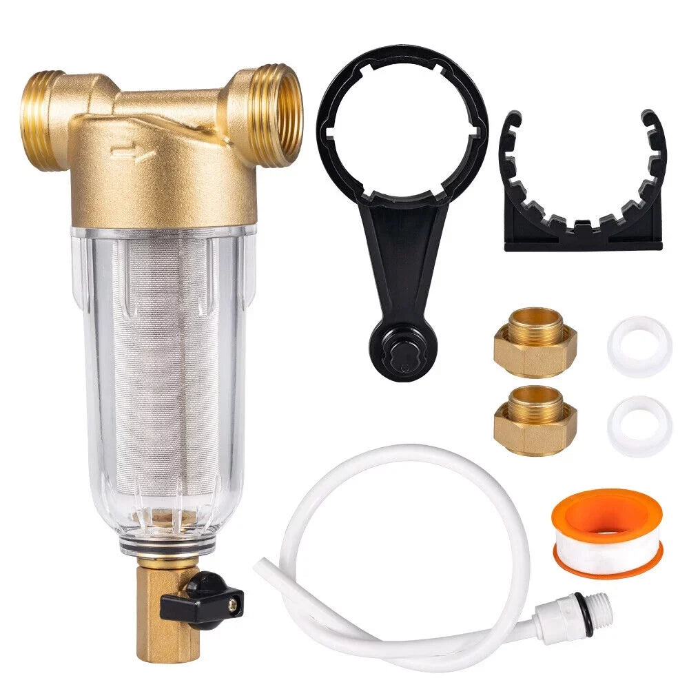 Micron Spin 50 Sediment Filter 2X Pre-Filter System/whole Water House Down Water