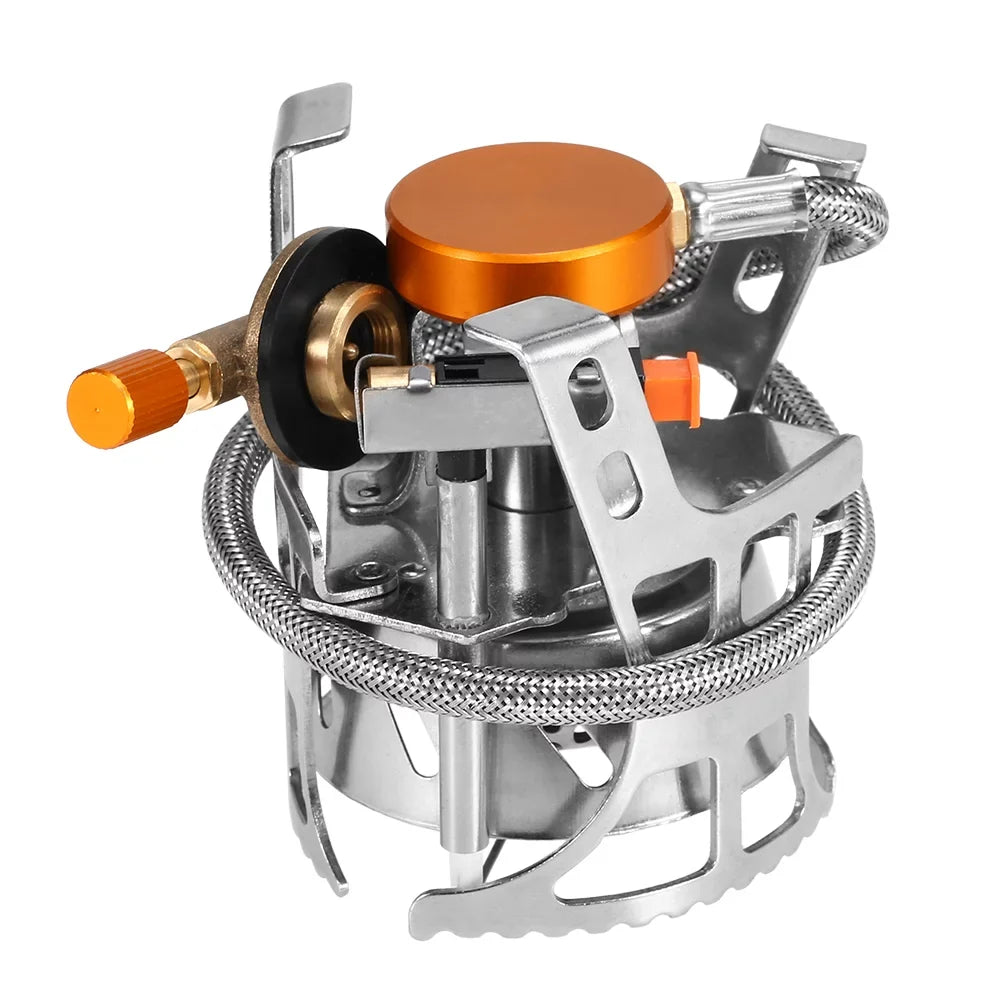 Cooking with Outdoor Dcenta Head Gas Adapter Foldable Split Conversion Camping Gas Portable Windproof