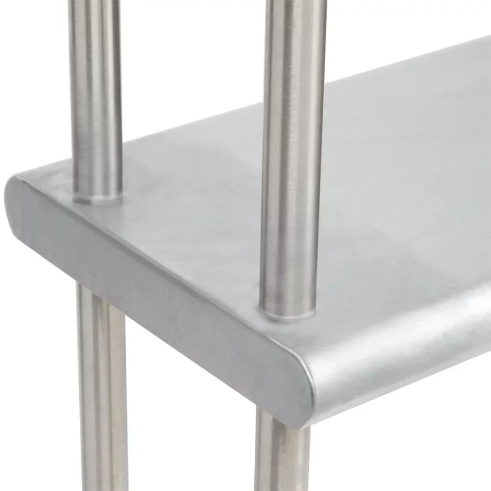 Prep | Shelves | Work Metal Overshelf Kitchen Table Tier Table Wide 12" With Two Steel 30" & Shelving 60" Combo x Double Stainless