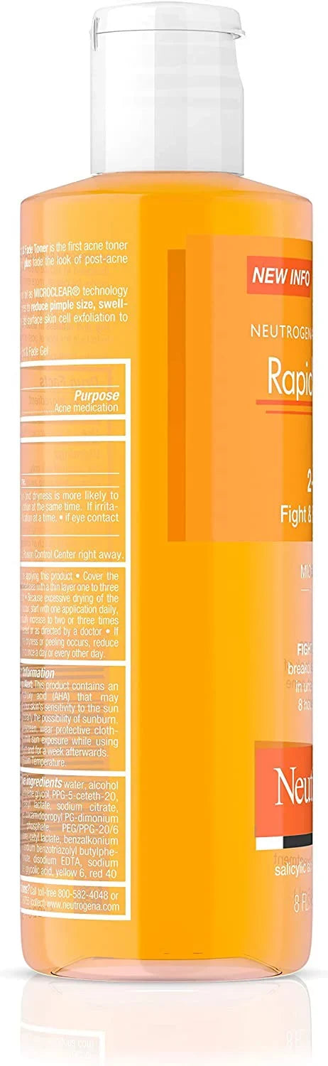 of (Pack 8 Neutrogena Fade 2) 2-in-1 Toner & Clear Fight oz Rapid
