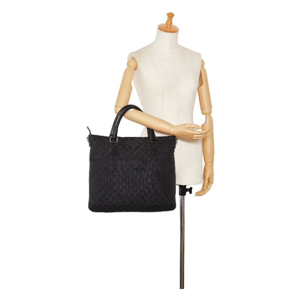 GG handbag Pre-Owned bag 122797 GUCCI leather Gucci (Good) tote ladies black canvas