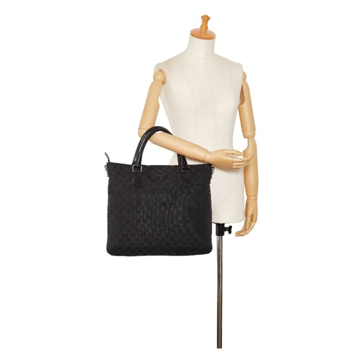 GG handbag Pre-Owned bag 122797 GUCCI leather Gucci (Good) tote ladies black canvas