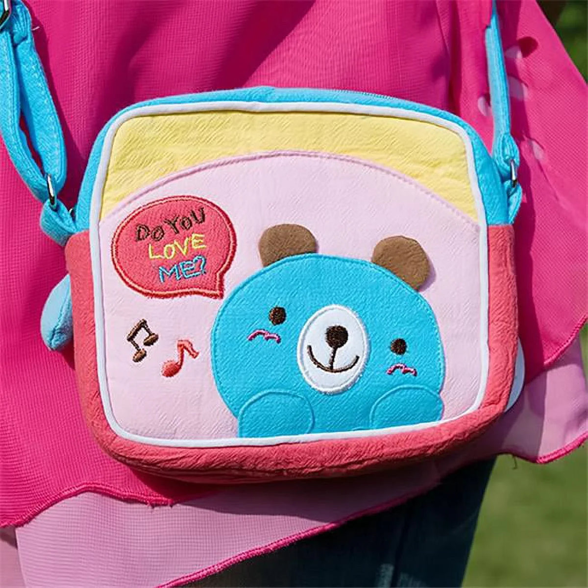 in. 5.5 Bag Blue Shoulder Embroidered - x Wallet 4.7 Purse Bag Bag Applique x Swingpack 1.2 & Bear