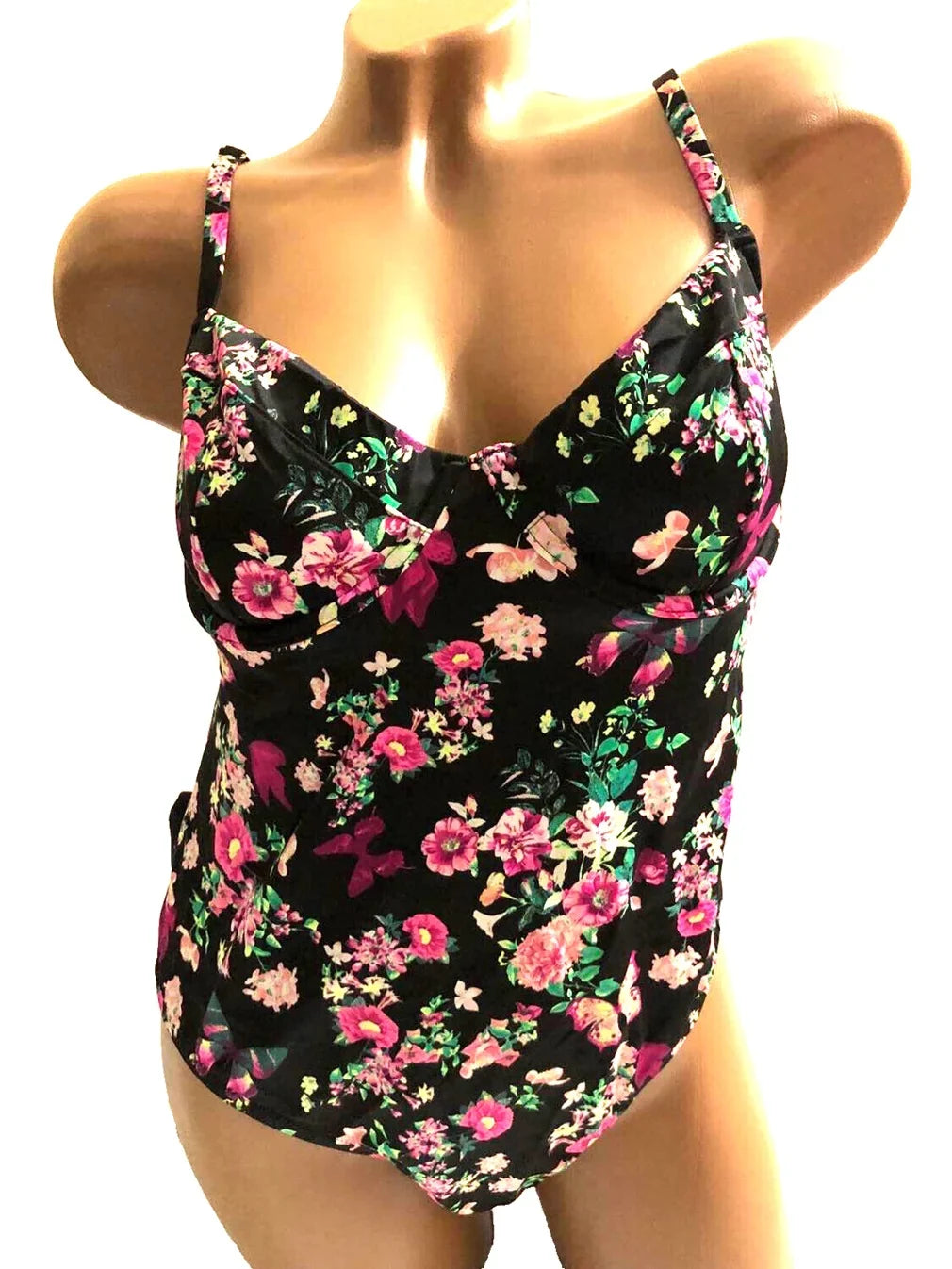 Floral NWT Size Black One Piece Wicked X-Large Victoria's Swimsuit Secret
