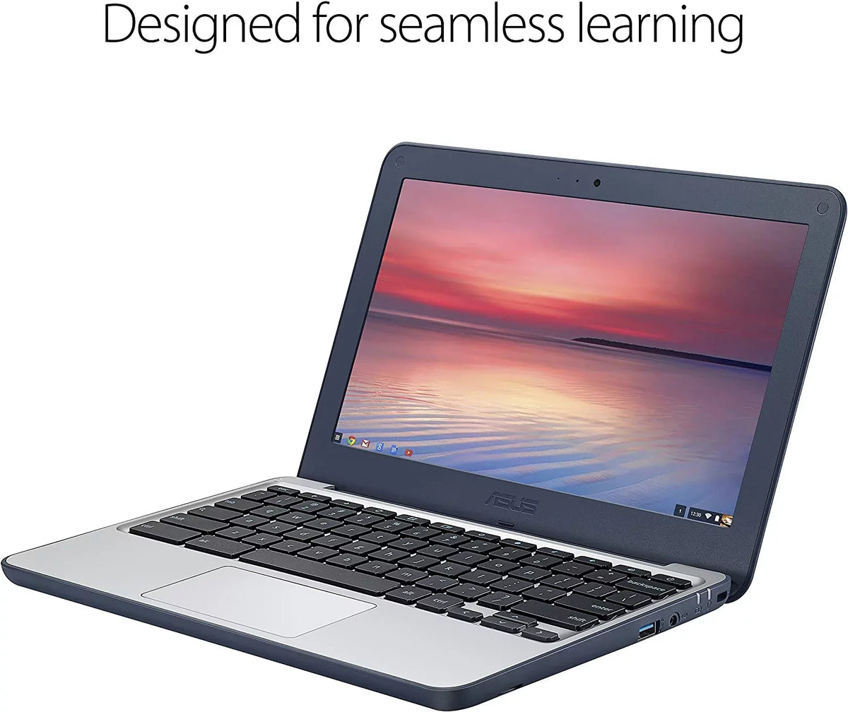 Hard ASUS 11" Chrome, 1.60 RAM, B) SSD Grade C202SA-YS02, Screen (Used GHz Intel 16GB 4GB DDR3 Chromebook Celeron, Drive,