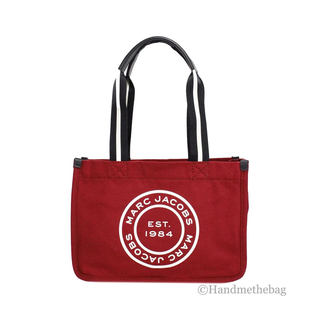 Medium Canvas Savvy Purse Red Bag Jacobs Marc Fabric Shoulder Convertible Tote