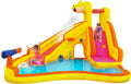 Pool Water Bounce Curve Blower & Water Kids with Outdoor Inflatable Baby Fun, House Waterslide Pink Dry, Slide, Wet Slide Backyard or Fong Water Funormous Shark Park, Sprayer, Includes Party