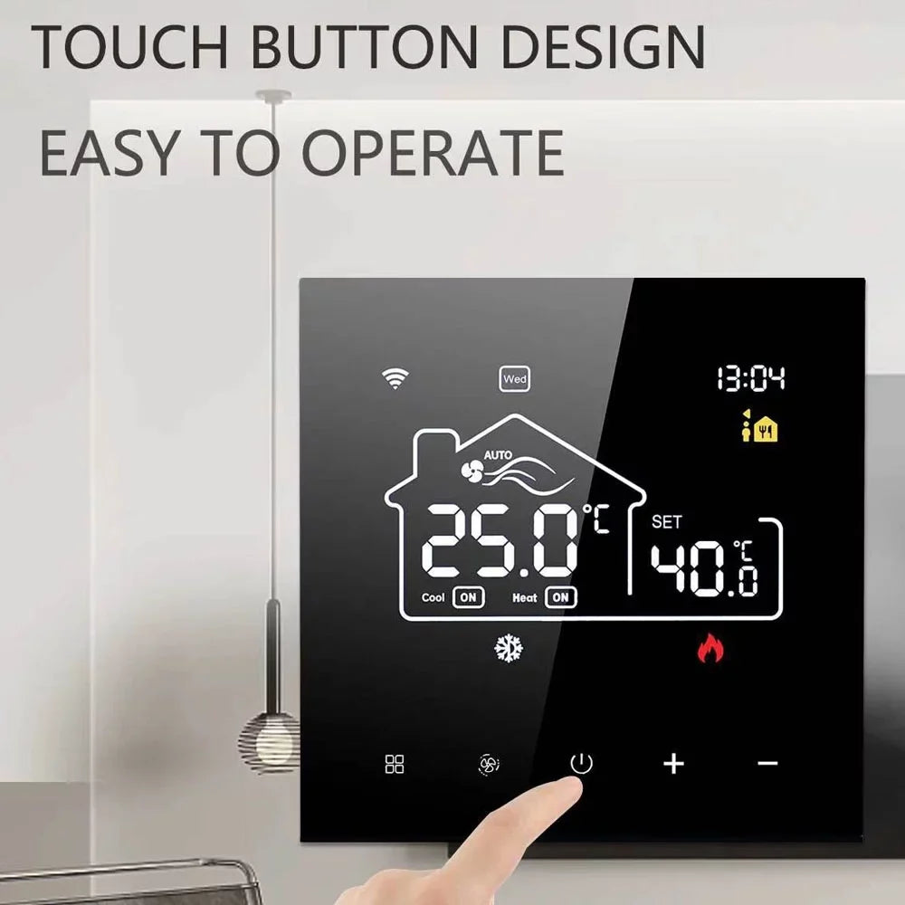 App WiFi Indoor Control Docooler Air Thermostat Conditioning Display Central Mobile Heating for Digital Floor