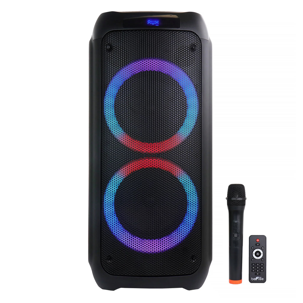 beFree Speaker Portable Reactive 8 Dual Lights Party Sound Bluetooth with Inch Wireless