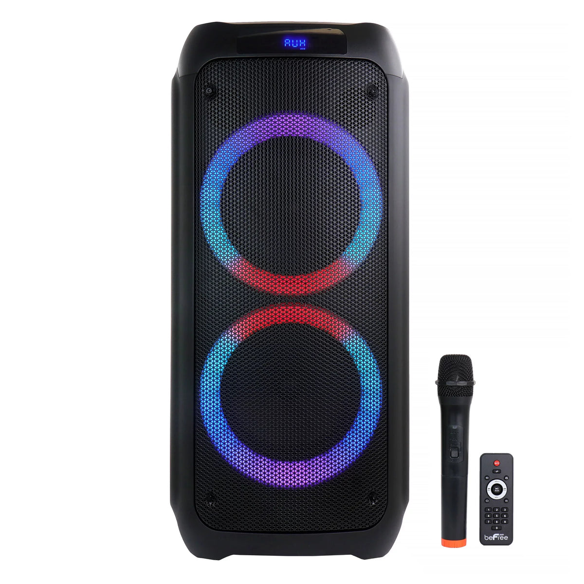beFree Speaker Portable Reactive 8 Dual Lights Party Sound Bluetooth with Inch Wireless