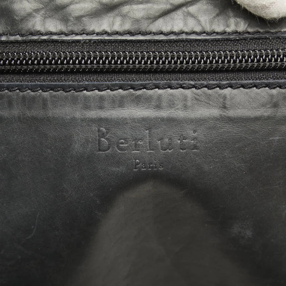 Pre-Owned Leather Purple Berluti Clutch Men's Second (Good) Gray Bag