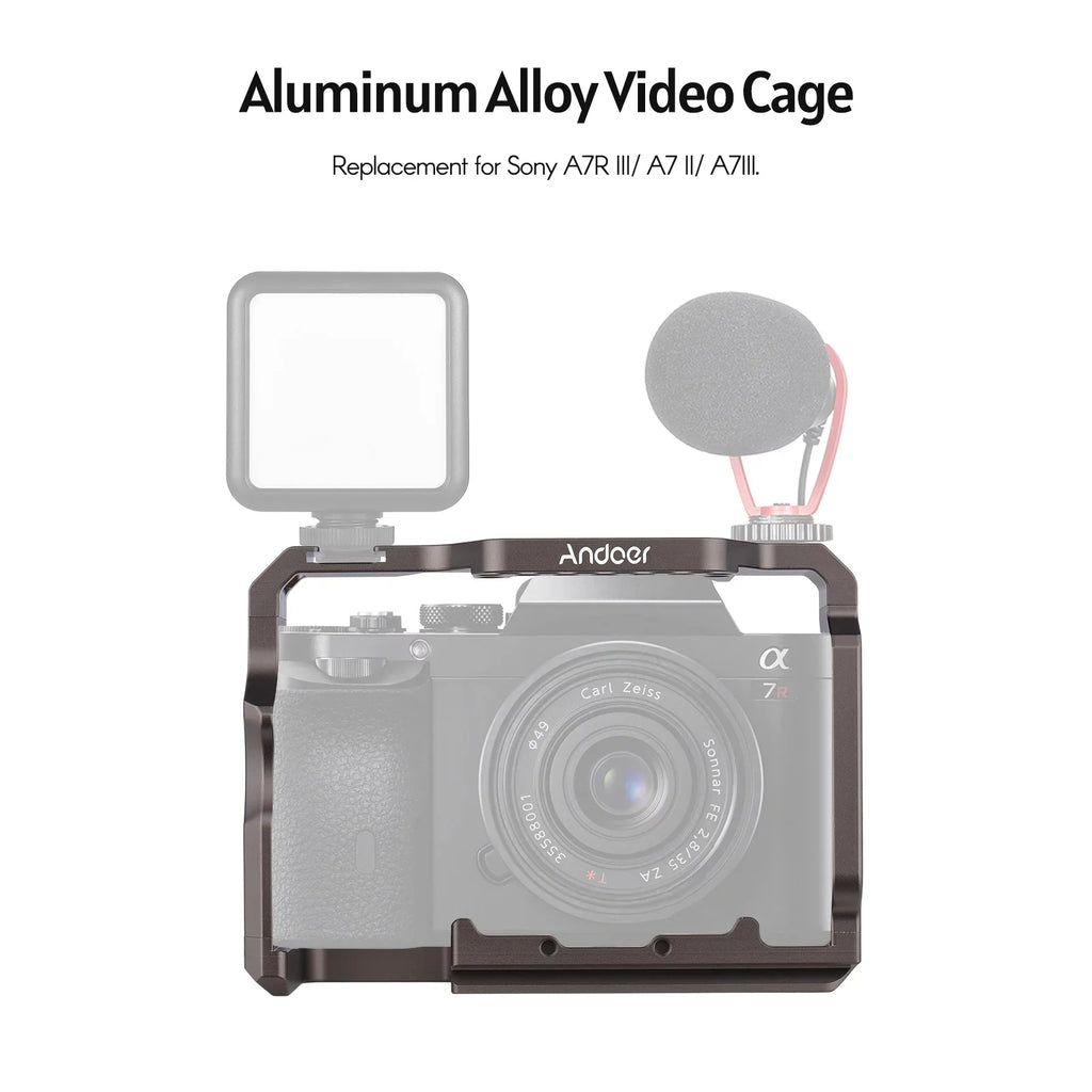 Sony A7 A7III A7R Cage Replacement III/ Video Kit for Grip with Handle Wooden 7299 Alloy II/ Aluminum Rig